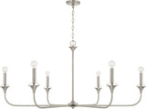 Capital Lighting 448961BN Presley 6 Light Chandelier Brushed Nickel