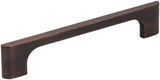 Jeffrey Alexander 286-128DBAC 128 mm Center-to-Center Brushed Oil Rubbed Bronze Asymmetrical Leyton Cabinet Pull