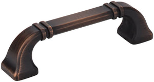 Jeffrey Alexander 165-96DBAC 96 mm Center-to-Center Brushed Oil Rubbed Bronze Ella Cabinet Pull