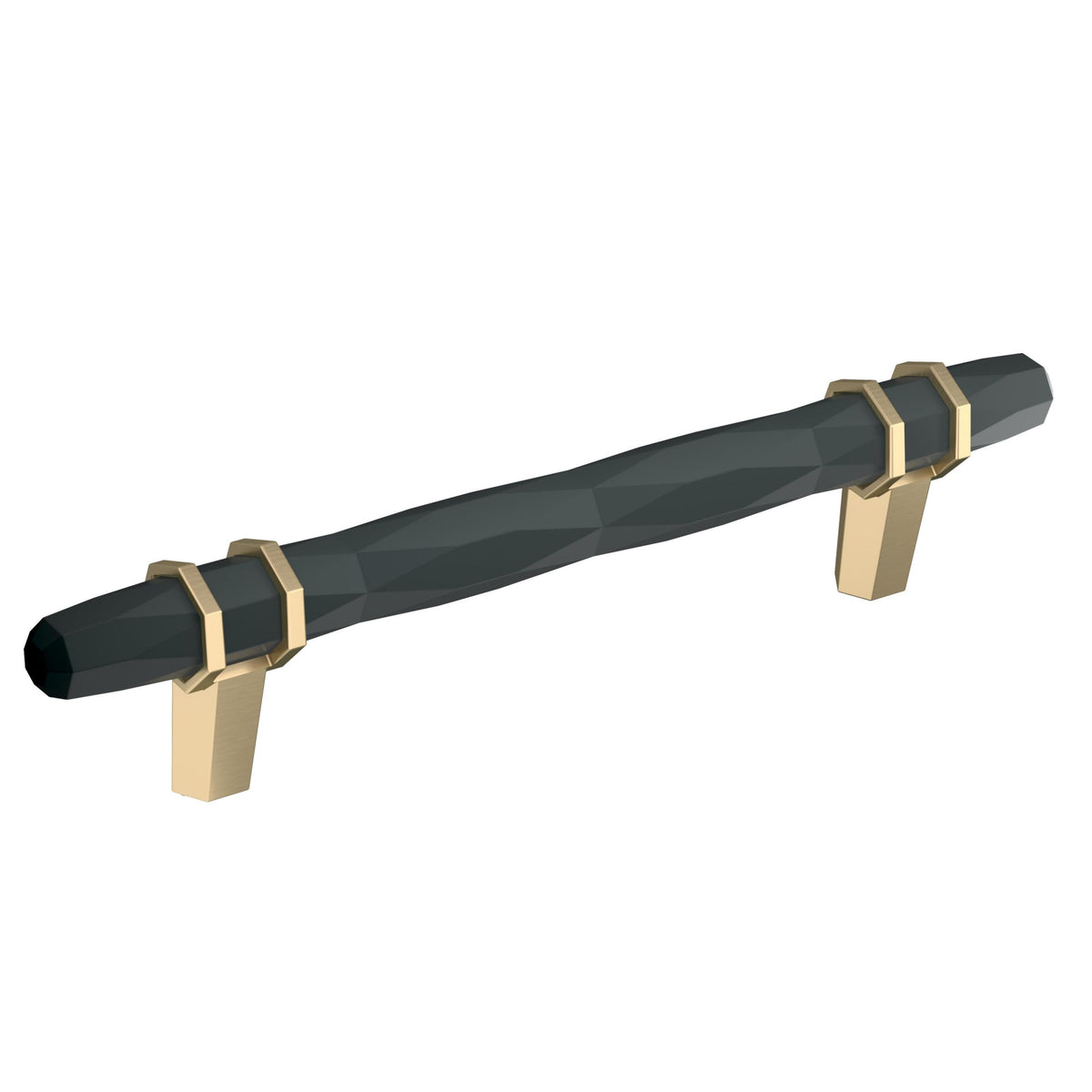 Amerock Cabinet Pull Black Bronze/Golden Champagne 5-1/16 inch (128 mm) Center-to-Center London 1 Pack Drawer Pull Drawer Handle Cabinet Hardware