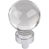 Jeffrey Alexander G130PC 1-1/16" Diameter Polished Chrome Sphere Glass Harlow Cabinet Knob