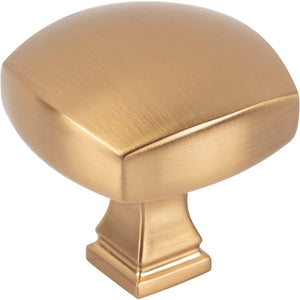 Jeffrey Alexander 278L-SBZ 1-3/8" Overall Length Satin Bronze Square Audrey Cabinet Knob