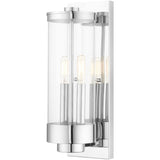 Livex Lighting 20722-05 Hillcrest - Two Light Outdoor Wall Lantern, Polished Chrome Finish with Clear Glass