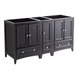 Fresca FCB20-241224ES Fresca Oxford 60" Espresso Traditional Double Sink Bathroom Cabinets