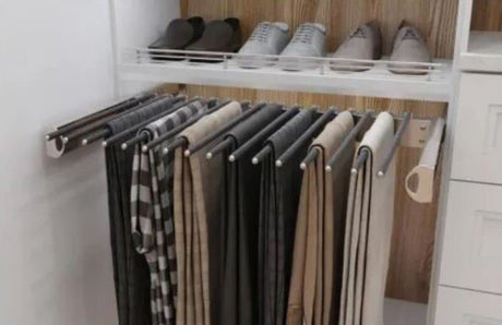 Hardware Resources PPR-3014-SN Satin Nickel 30" Wide Pant Rack
