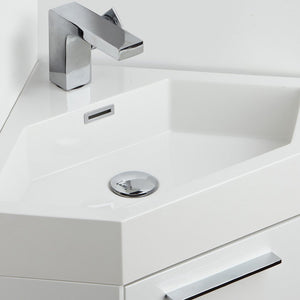 Fresca FVN5084WH Fresca Coda 18" White Modern Corner Bathroom Vanity