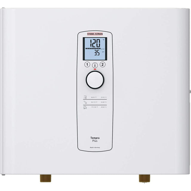Stiebel Eltron Tankless Heater - Tempra 12 Plus - Electric, On Demand Hot Water, Eco, White