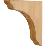 Hardware Resources COR46-4-HMP 1-3/4" W x 10" D x 10-1/16" H Hard Maple Scalloped End Corbel