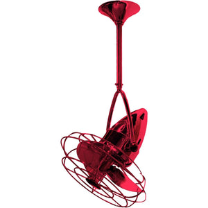 Matthews Fan JD-RED-MTL Jarold Direcional ceiling fan in Rubi (Red) finish with metal blades.