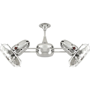 Matthews Fan DD-CR-MTL Duplo Dinamico 360” rotational dual head ceiling fan in Polished Chrome finish with Metal blades.