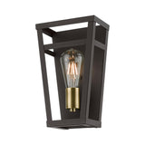 Schofield 1 Light Sconce in Bronze with Antique Brass (49567-07)