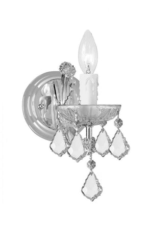 Crystorama 4471-CH-CL-SAQ Maria Theresa 1 Light Spectra Crystal Chrome Sconce