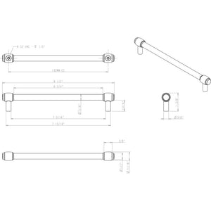 Jeffrey Alexander 885-192SBZ 192 mm Center-to-Center Satin Bronze Hayworth Cabinet Bar Pull