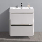 Fresca FCB8430WH-I Fresca Valencia 30" Glossy White Free Standing Modern Bathroom Vanity