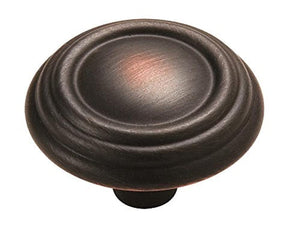 Amerock Cabinet Knob Oil Rubbed Bronze 1-1/4 inch (32 mm) Diameter Sterling Traditions 1 Pack Drawer Knob Cabinet Hardware
