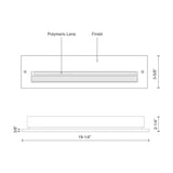 Kuzco ER7120-BK NEWPORT 20" ER Black 120V ELV LED 3000K 90CRI 15W