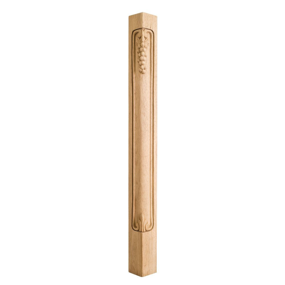 Hardware Resources CP-2-42RW 2-3/4" W x 2-3/4" D x 42" H Rubberwood Grape Corner Post