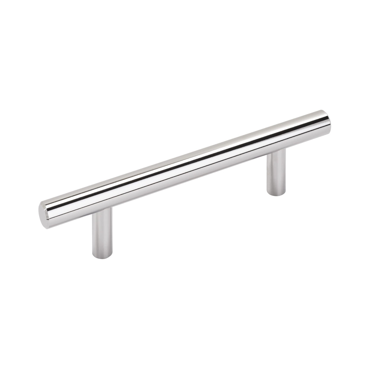 Amerock Cabinet Pull Polished Chrome 3-3/4 inch (96 mm) Center to Center Bar Pulls 1 Pack Drawer Pull Drawer Handle Cabinet Hardware