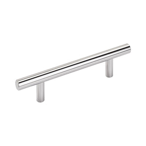 Amerock Cabinet Pull Polished Chrome 3-3/4 inch (96 mm) Center to Center Bar Pulls 1 Pack Drawer Pull Drawer Handle Cabinet Hardware
