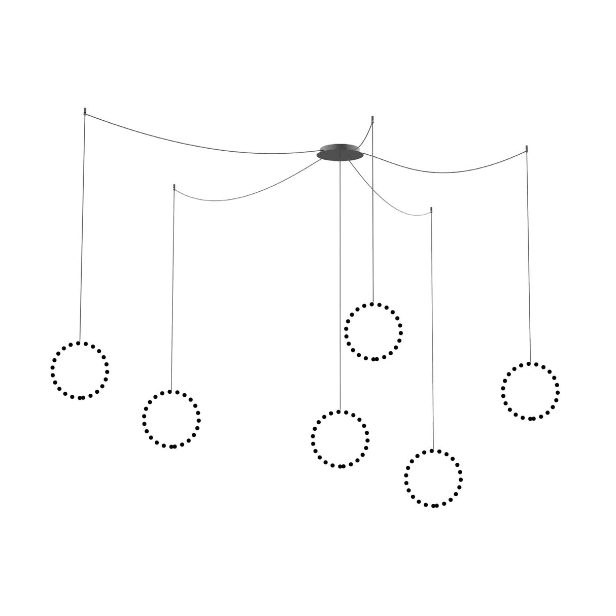 Kuzco CNM13AC-GH 13 Head MULTI-PENDANT CANOPY SSL/SVT Graphite