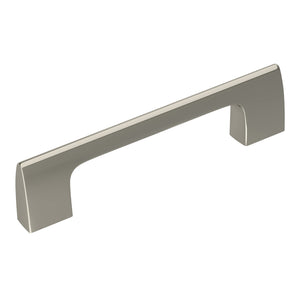 Amerock Cabinet Pull Polished Nickel 3-3/4 inch (96 mm) Center-to-Center Riva 1 Pack Drawer Pull Drawer Handle Cabinet Hardware