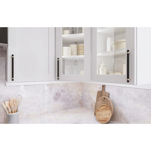 Jeffrey Alexander 51MBSN 2" Overall Length Matte Black with Satin Nickel Key Grande Cabinet "T" Knob