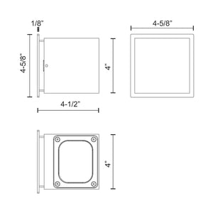Kuzco EW33104-WH STATO 4" EW White 120-277V Non-Dimming LED 3000K 80CRI 6W