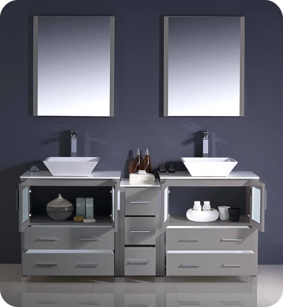 Fresca FCB62-301230GR Fresca Torino 72" Gray Modern Bathroom Cabinets