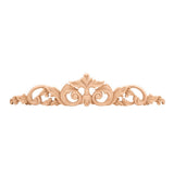Hardware Resources ONL-02-20RW 20" W x 3/4" D x 4-1/4" H Rubberwood Acanthus Onlay