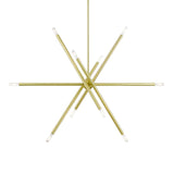 Soho 10 Light Linear Chandelier in Satin Brass (46777-12)