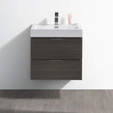 Fresca FCB8324GO-I Fresca Valencia 24" Gray Oak Wall Hung Modern Bathroom Vanity