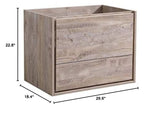 Fresca FCB9230RNW Fresca Catania 30" Rustic Natural Wood Wall Hung Modern Bathroom Cabinet