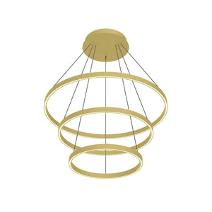 Kuzco CH87932-BK Cerchio 3 Layer 32" Chandelier BK Aluminum Extrusion Up Down 930 TRIAC 120 196W