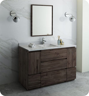 Fresca FVN31-123012ACA-FC Fresca Formosa 54" Floor Standing Modern Bathroom Vanity w/ Mirror