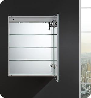 Fresca FMC022430-R Fresca Spazio 24" Wide x 30" Tall Bathroom Medicine Cabinet w/ LED Lighting & Defogger