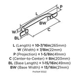 Amerock Appliance Pull Aged Pewter 8 inch (203 mm) Center to Center Highland Ridge 1 Pack Drawer Pull Drawer Handle Cabinet Hardware