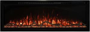 Modern Flames Spectrum Slimline 50 inch Wall Mount Built in Electric Fireplace Insert | Fully Recessed 4'' Wall | SPS-50B