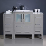 Fresca FCB62-122412WH-I Fresca Torino 48" White Modern Bathroom Cabinets w/ Integrated Sink