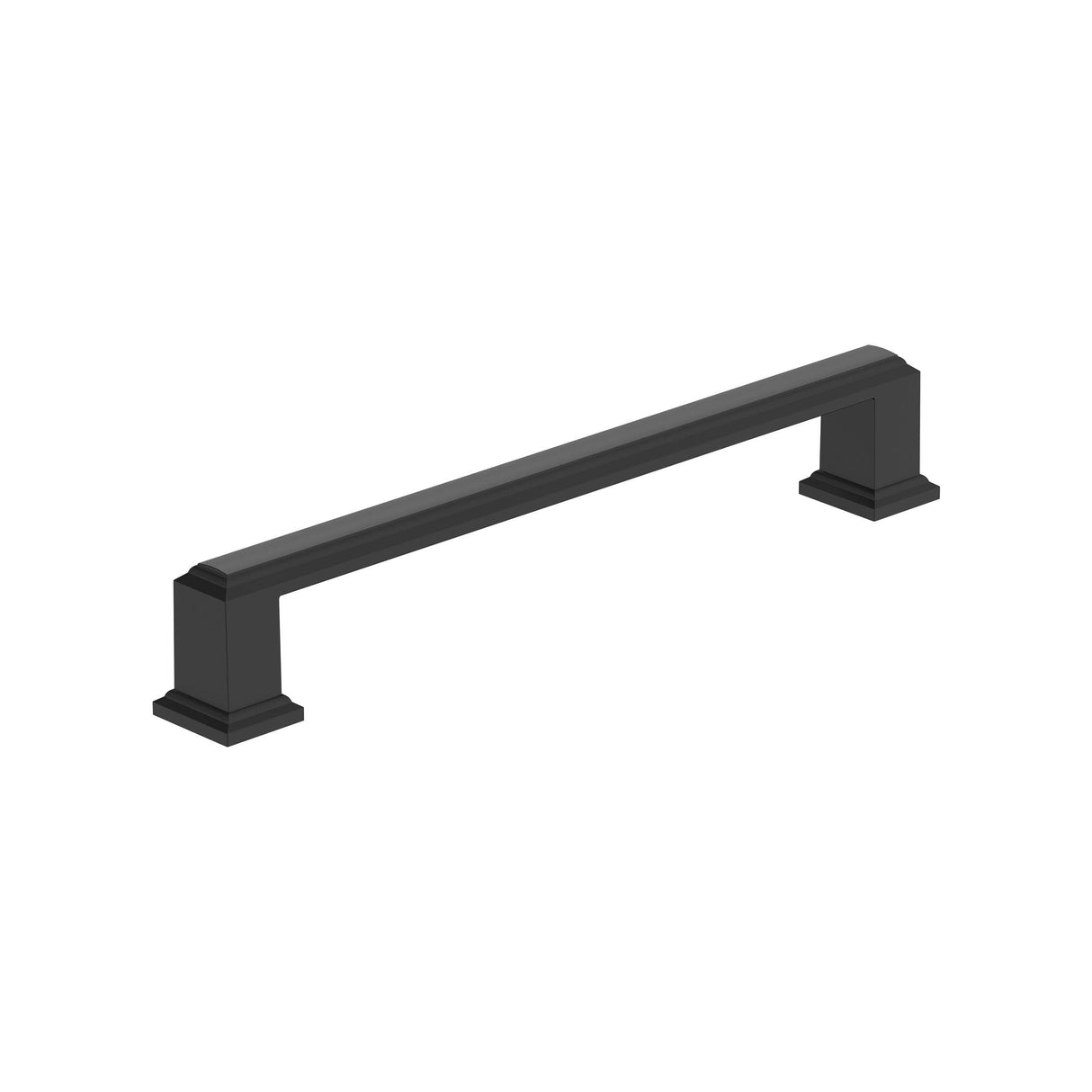 Amerock BP37360FB Matte Black Cabinet Pull 6-5/16 in (160 mm) Center-to-Center Cabinet Handle Appoint Drawer Pull Kitchen Cabinet Handle Furniture Hardware