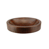 Premier Copper Products VO17SKDB Oval Skirted Vessel Hammered Copper Sink, Oil Rubbed Bronze