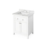 Jeffrey Alexander VKITCHA30GRSGR 30" Grey Chatham Vanity, Steel Grey Cultured Marble Vanity Top, undermount rectangle bowl