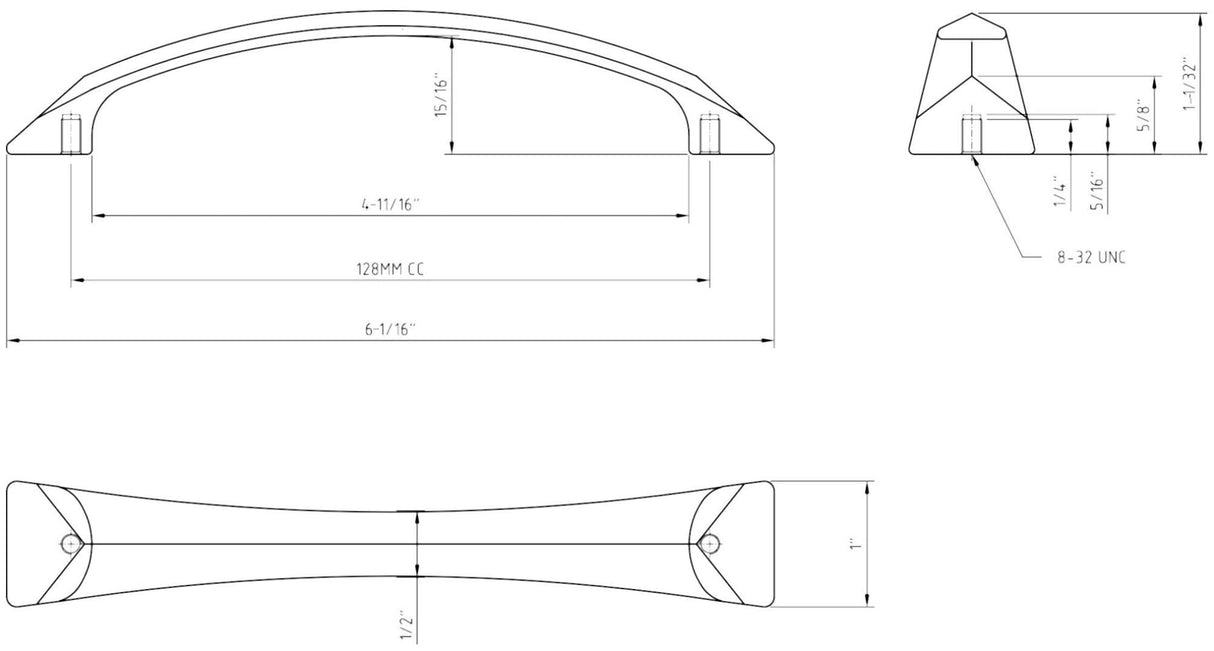 Jeffrey Alexander 595-128SN 128 mm Center-to-Center Satin Nickel Pyramid Cairo Cabinet Pull