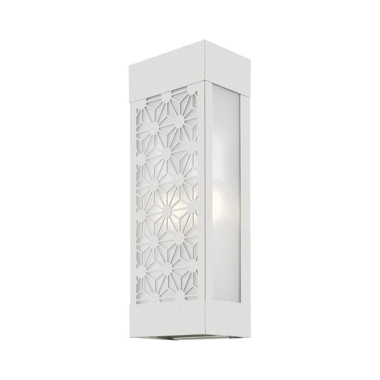 Livex Lighting 24322-91 Berkeley - 2 Light Outdoor ADA Wall Sconce in Nordic Style-17 Inches Tall and 6 Inches Wide, Finish Color: Brushed Nickel