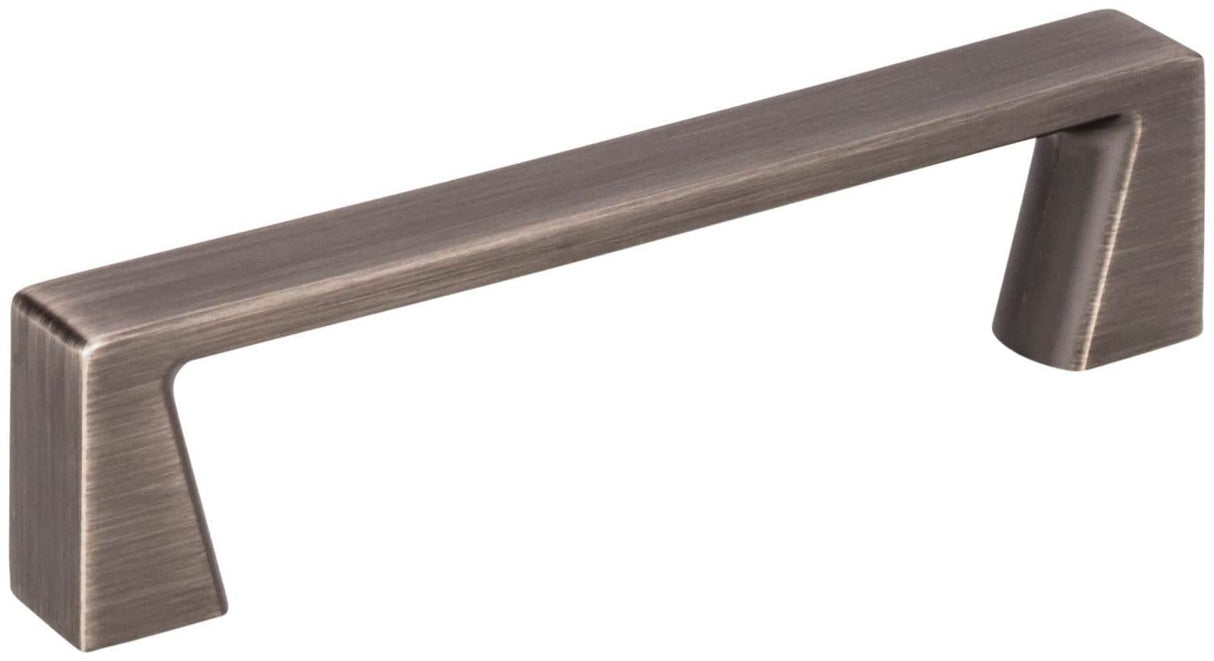 Jeffrey Alexander 177-96BNBDL 96 mm Center-to-Center Brushed Pewter Square Boswell Cabinet Pull