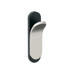 Amerock HBX37012MBG10 Unison Single Prong Decorative Wall Hook Matte Black/Satin Nickel Hook for Coats, Hats, Backpacks, Bags Hooks for Bathroom, Bedroom, Closet, Entryway, Laundry Room