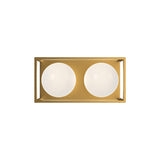 Alora VL519213AGOP AMELIA 13" VL AGED BRASS MATTE OPAL GLASS 2X60W E26