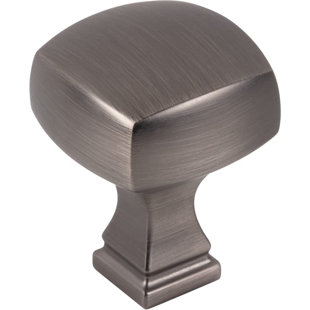 Jeffrey Alexander 278BNBDL 1-1/8" Overall Length Brushed Pewter Square Audrey Cabinet Knob