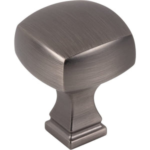 Jeffrey Alexander 278BNBDL 1-1/8" Overall Length Brushed Pewter Square Audrey Cabinet Knob