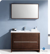 Fresca FCB8148WG Fresca Allier 48" Wenge Brown Modern Bathroom Cabinet