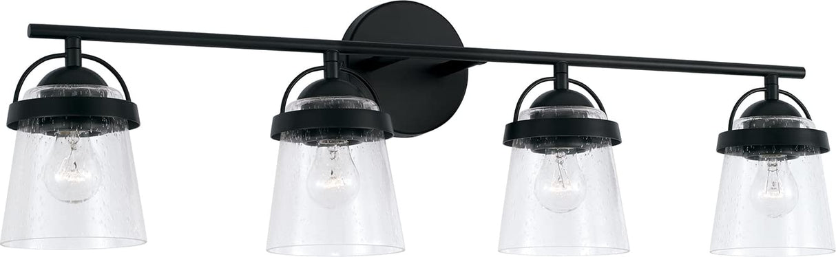 Capital Lighting 147041MB-534 Madison 4 Light Vanity Matte Black